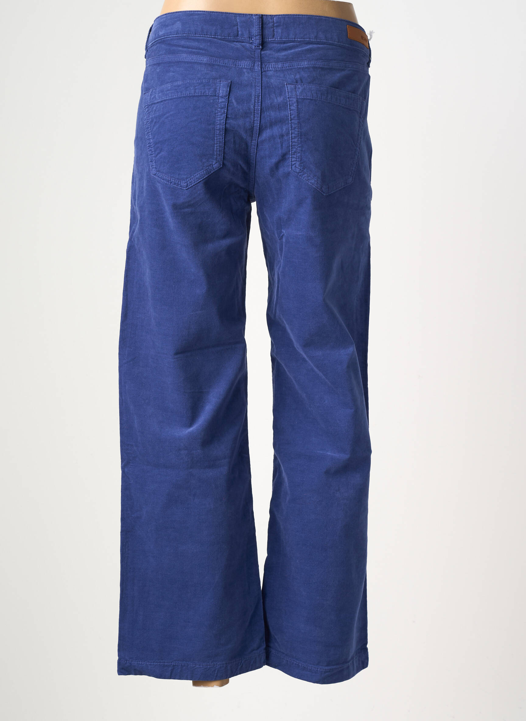 Pantalon evazat elasticitate talie înaltă albastru HAPPY femeie