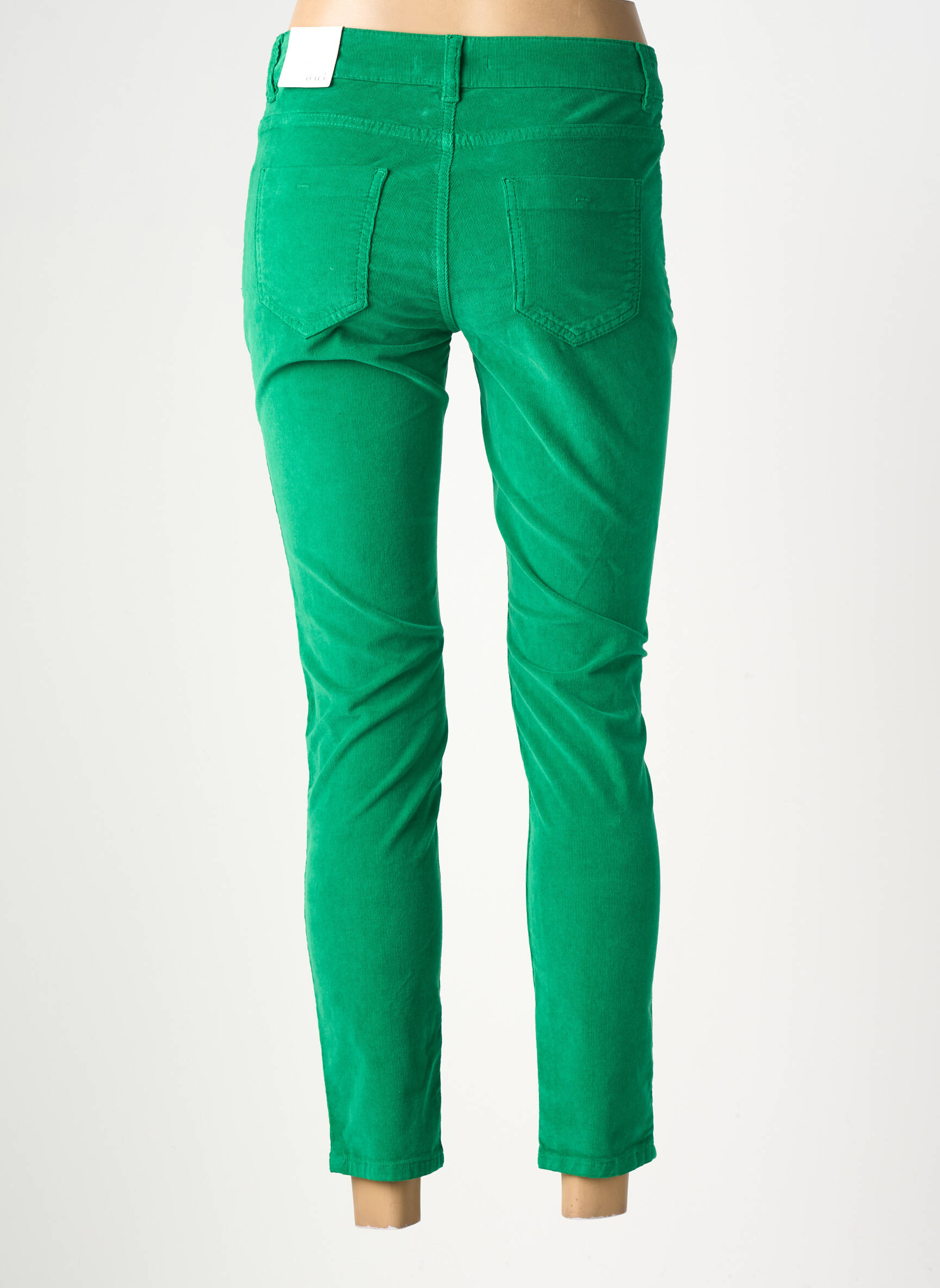 Pantalon slim elasticitate mărime normală verde OUI femeie