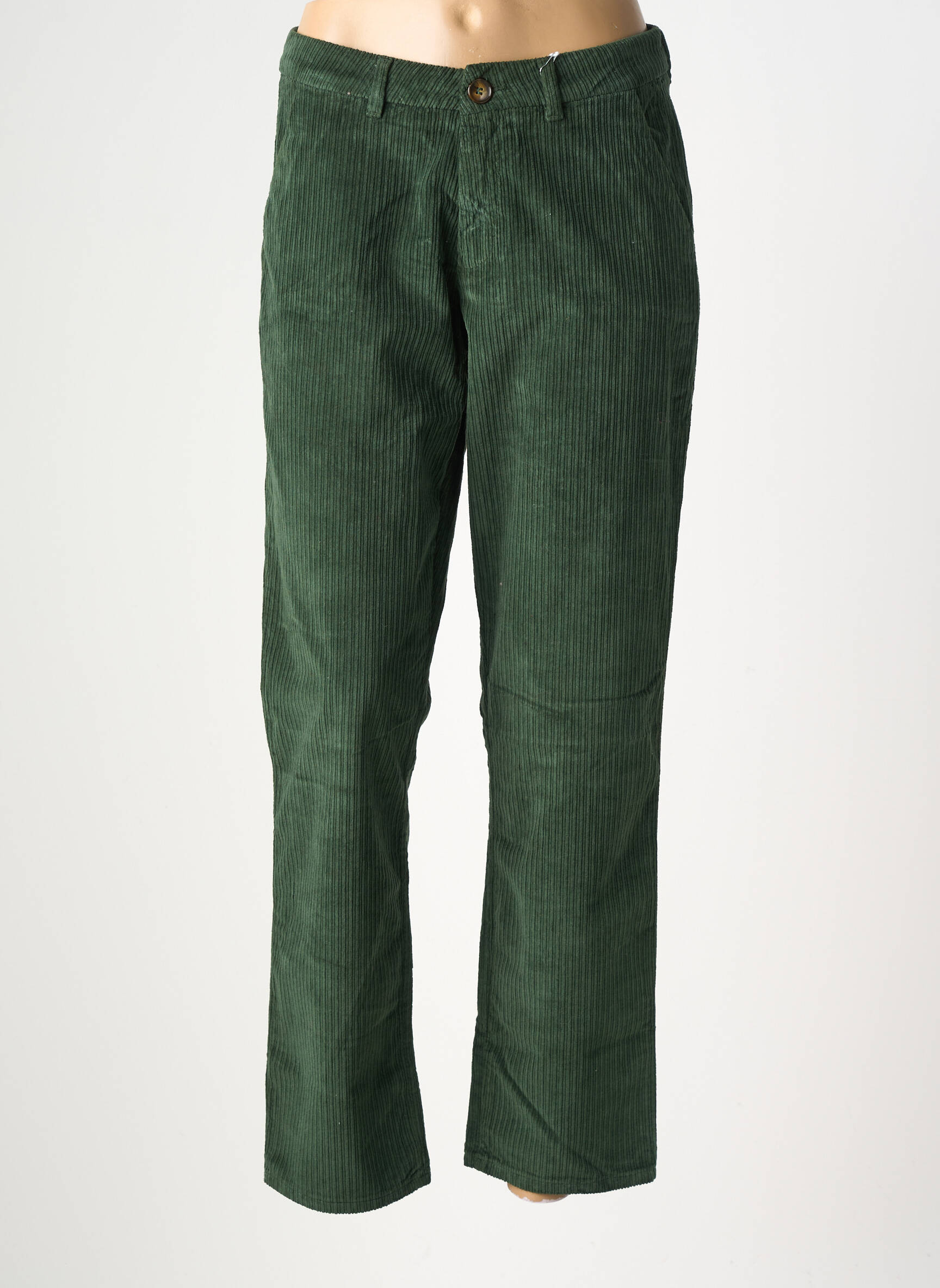 Pantalon chino elasticitate mărime normală verde KANOPE femeie