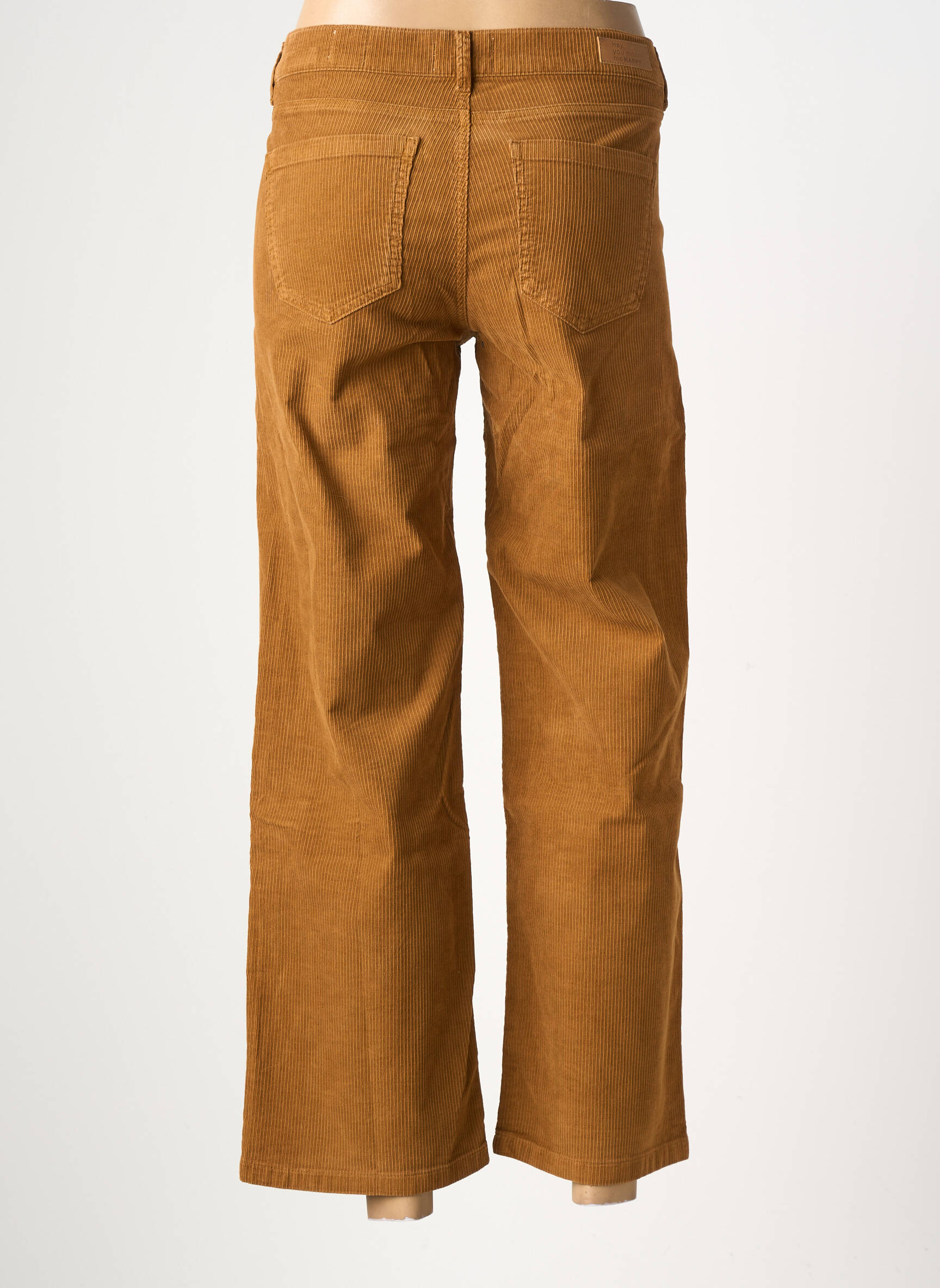 Pantalon 7/8 talie înaltă talie înaltă galben HAPPY femeie