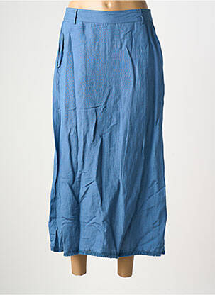 Fustă lungă croială dreaptă albastru VAN-DOS femeie