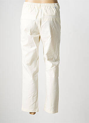 Pantalon 7/8 țesătură poplin mărime normală bej HAPPY femeie