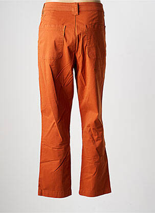 Pantalon chino țesătură poplin mărime normală portocalie KANOPE femeie