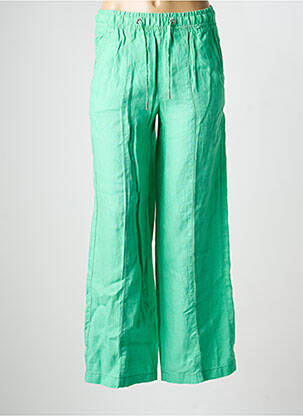 Pantalon larg țesătură crep mărime normală verde STREET ONE femeie
