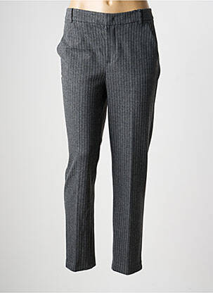 Pantalon chino închidere cu fermoar sub clapetă cu cârlig mărime normală gri OUI femeie