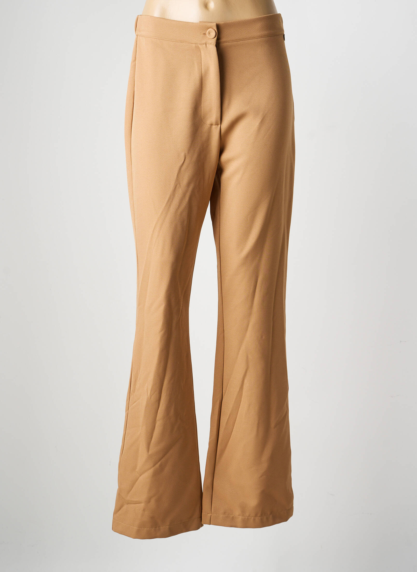 Pantalon evazat elasticitate talie înaltă bej AMELIE & AMELIE femeie