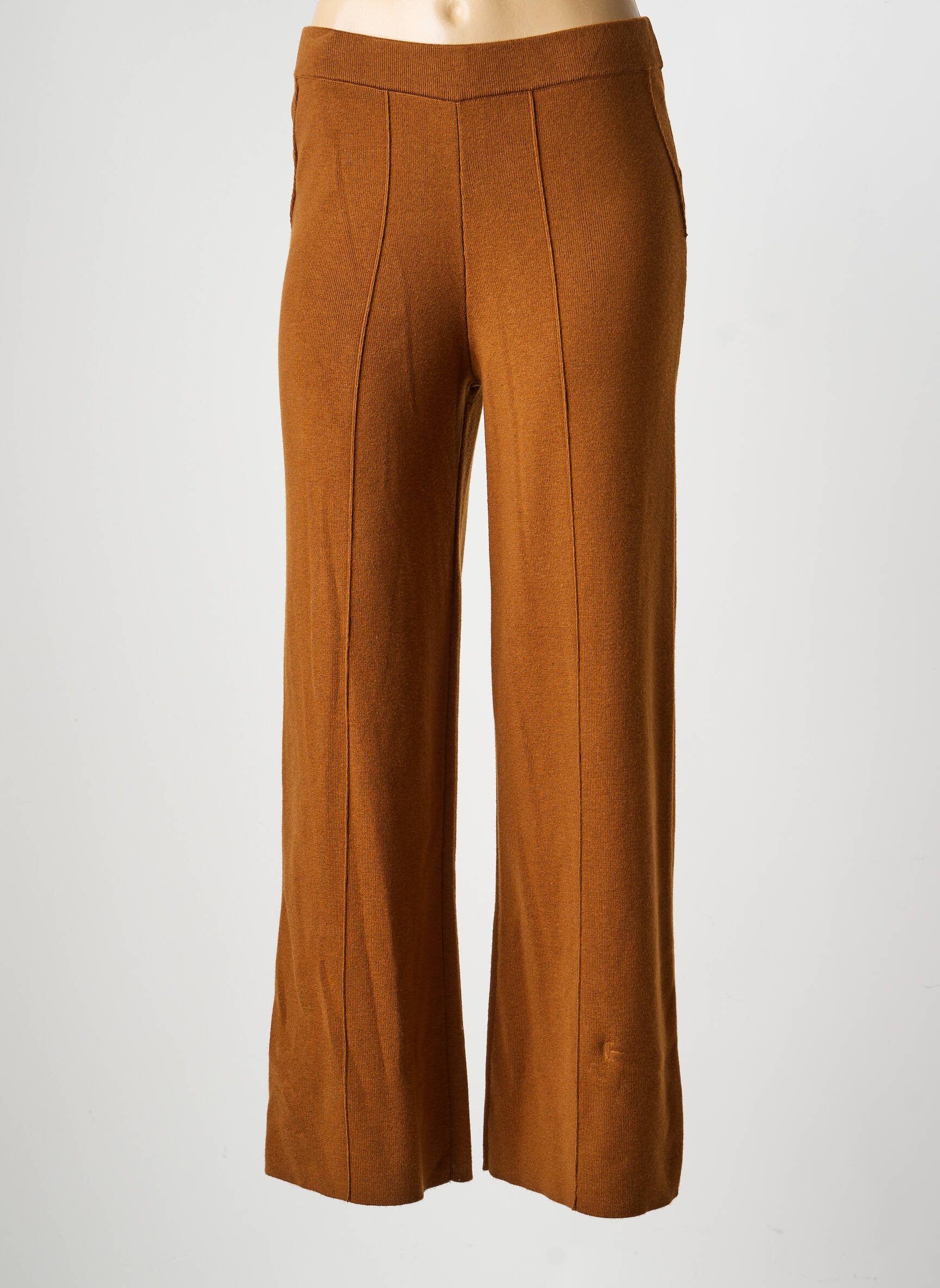 Pantalon evazat talie elastică mărime normală galben VAN-DOS femeie