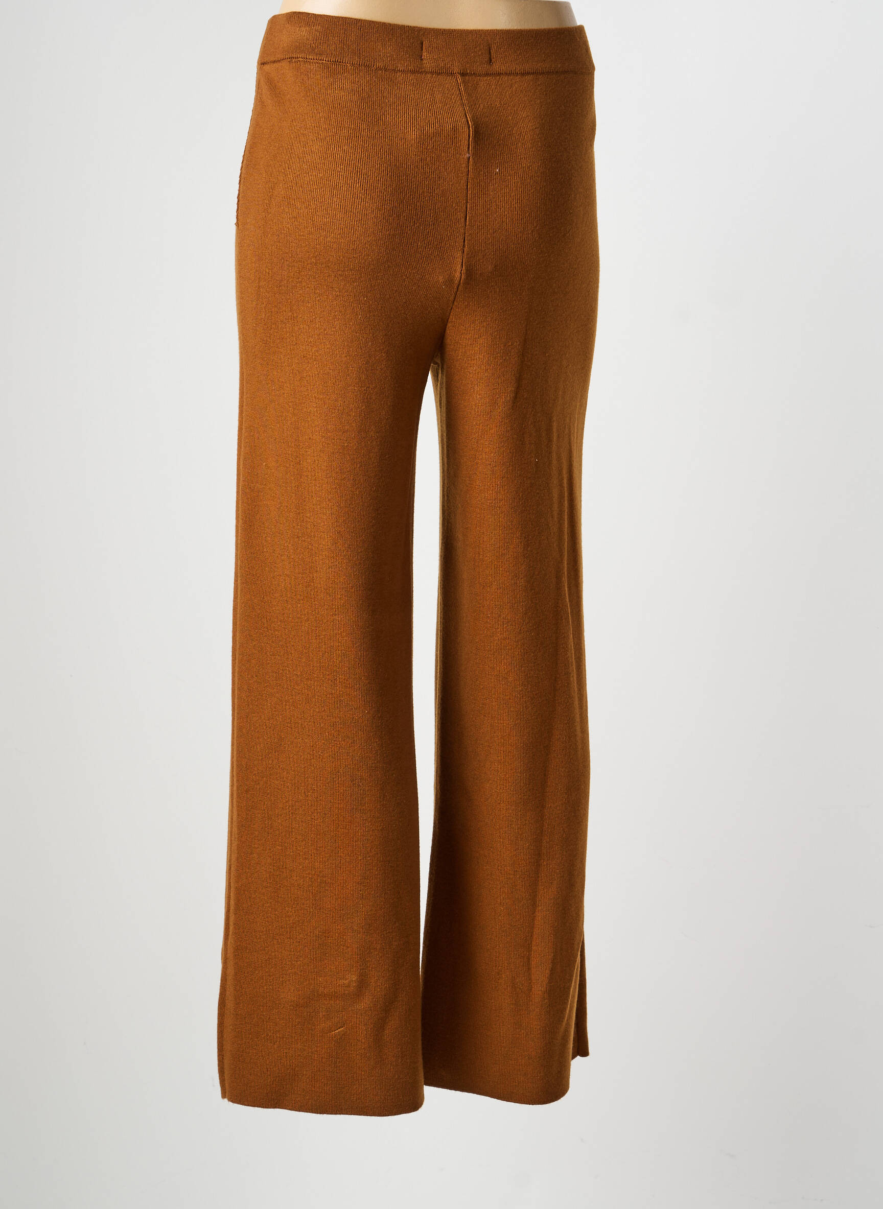 Pantalon evazat talie elastică mărime normală galben VAN-DOS femeie