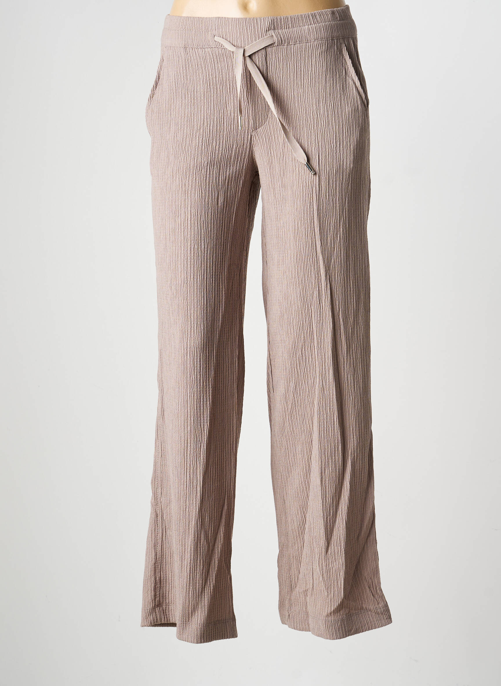Pantalon drept țesătură crep mărime normală alb STREET ONE femeie
