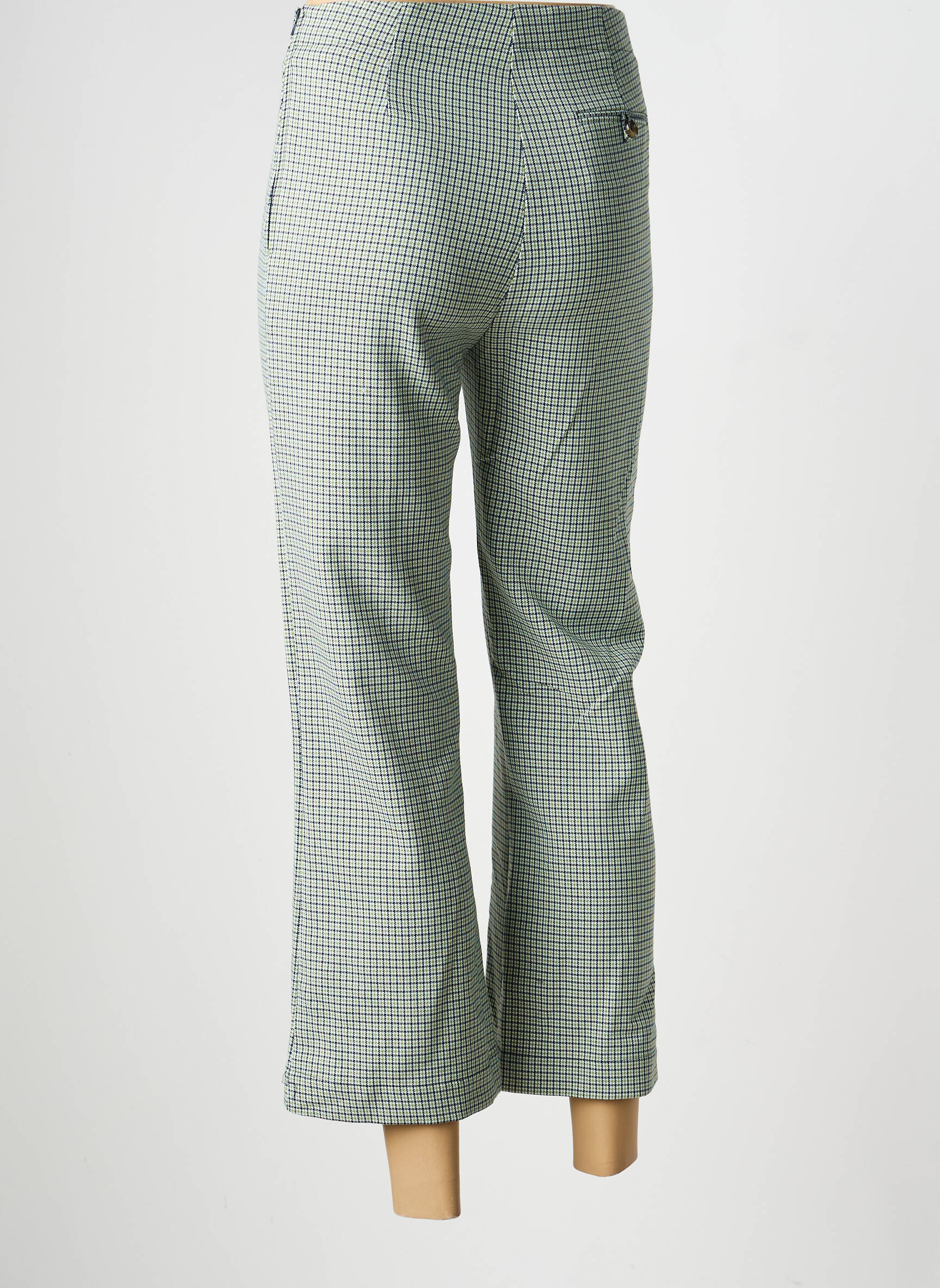Pantalon 7/8 talie înaltă talie înaltă verde INDI & COLD femeie