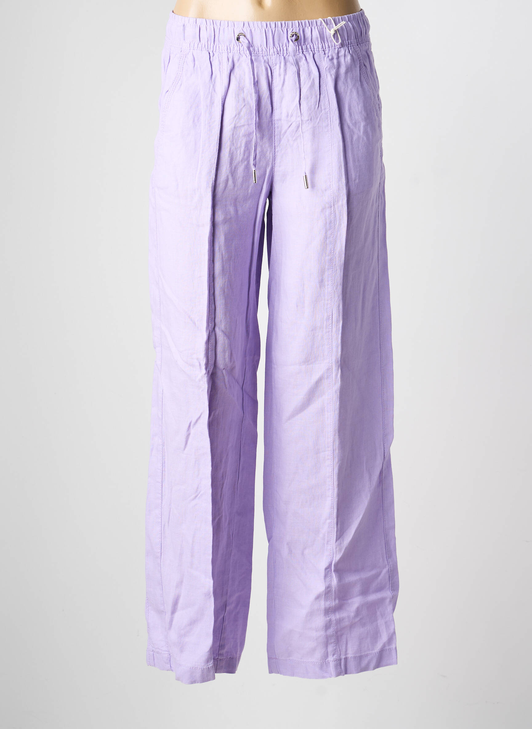 Pantalon larg țesătură crep mărime normală violet STREET ONE femeie