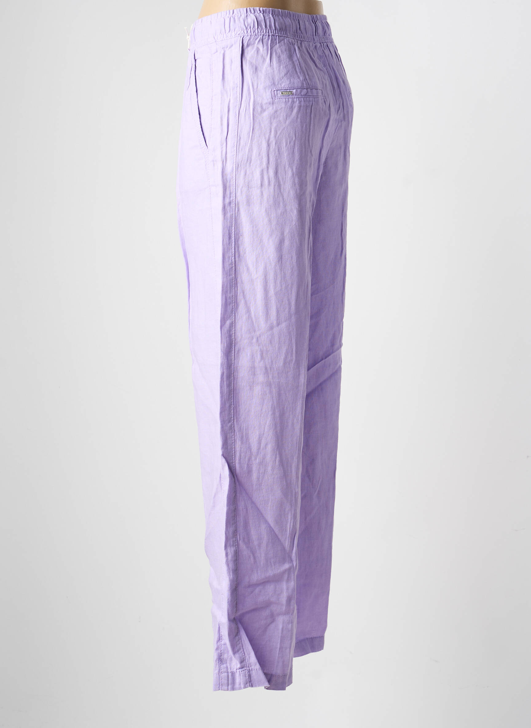 Pantalon larg țesătură crep mărime normală violet STREET ONE femeie