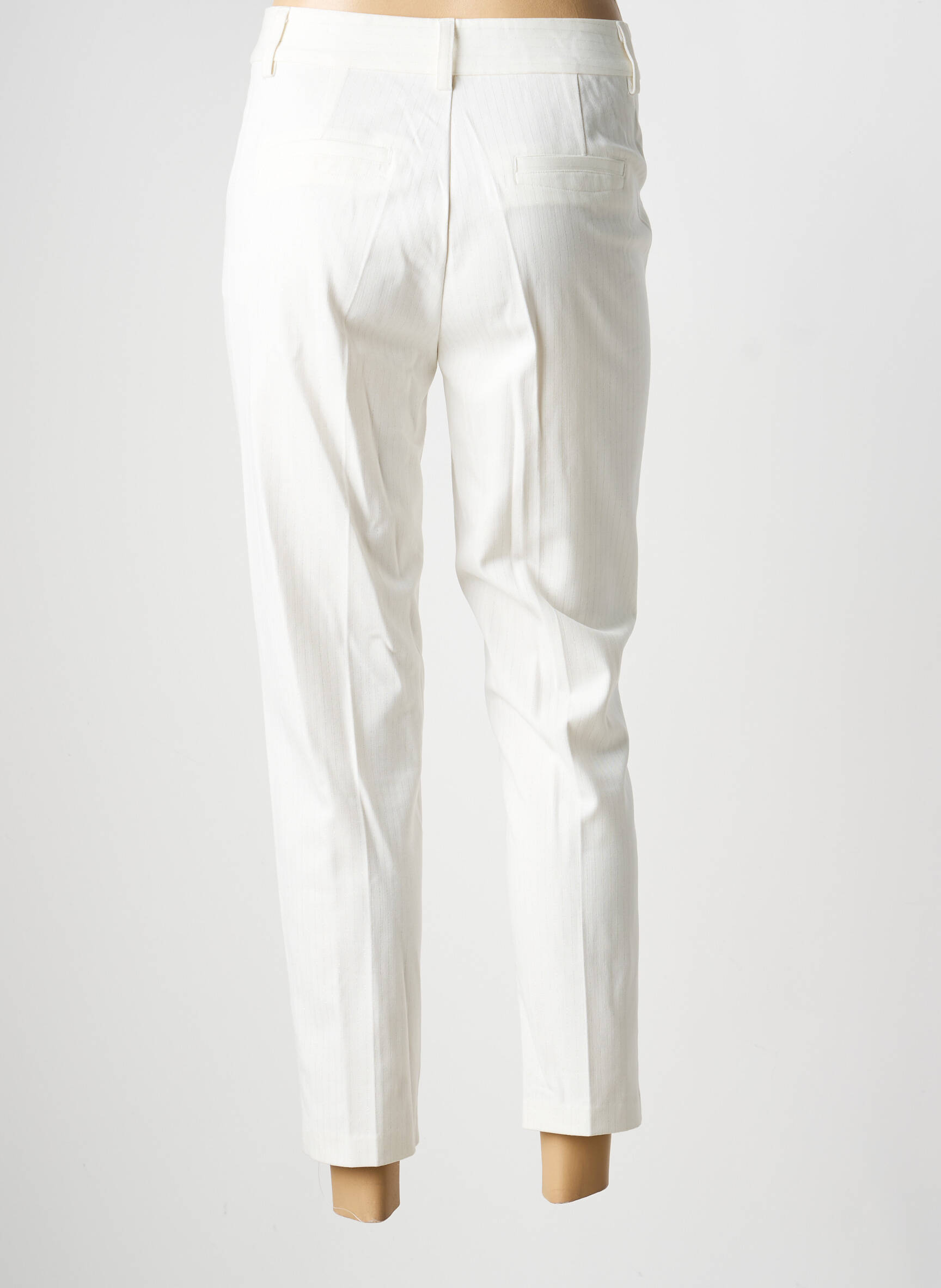 Pantalon 7/8 talie cu cleme mărime normală bej FREEMAN T.PORTER femeie