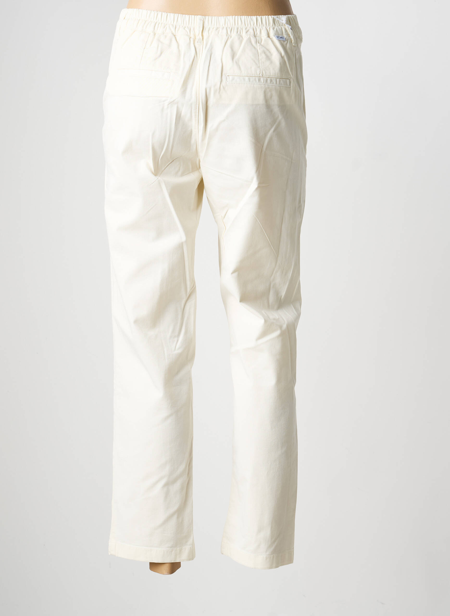 Pantalon 7/8 talie elastică mărime normală bej HAPPY femeie
