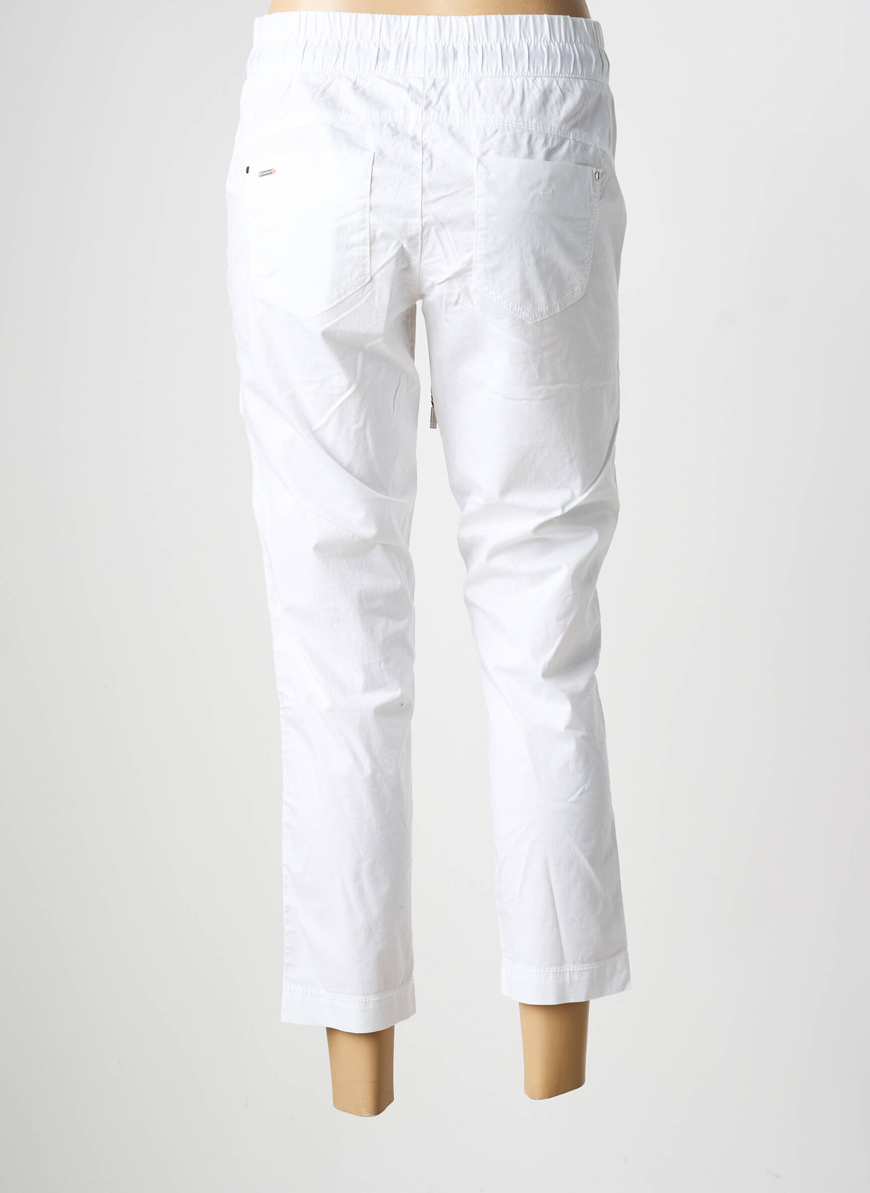 Pantalon 7/8 talie elastică mărime normală alb STREET ONE femeie