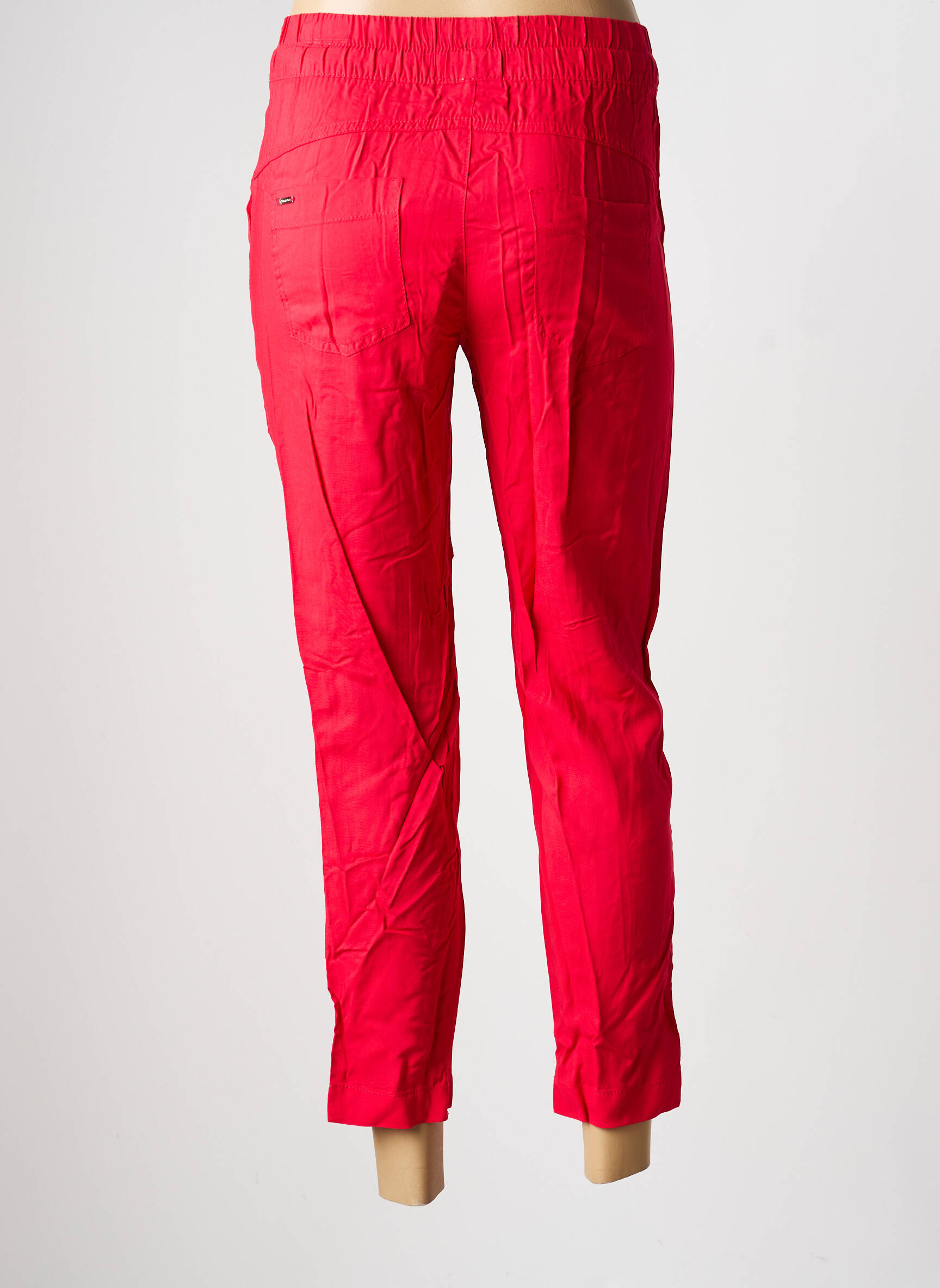 Pantalon 7/8 talie elastică mărime normală roșu STREET ONE femeie