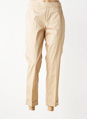 Pantalon 7/8 țesătură poplin mărime normală bej VOLPATO femeie