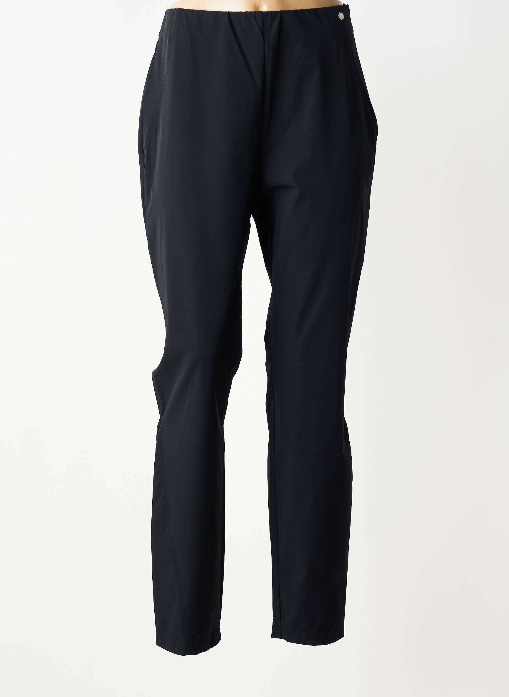 Pantalon slim talie elastică mărime normală negru DIANA GALLESI femeie