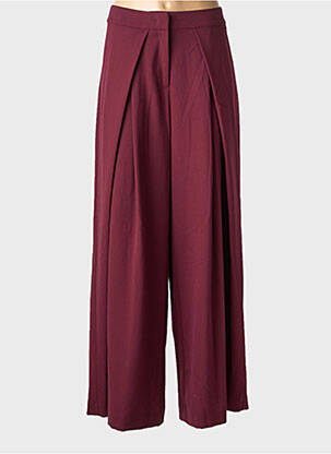 Pantalon larg țesătură poplin mărime normală violet KING KONG femeie