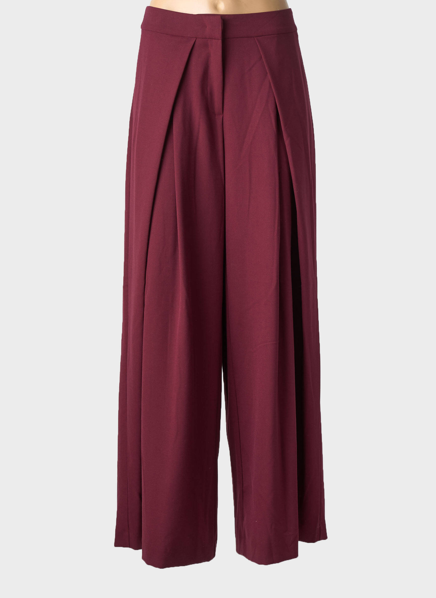 Pantalon larg țesătură poplin mărime normală violet KING KONG femeie
