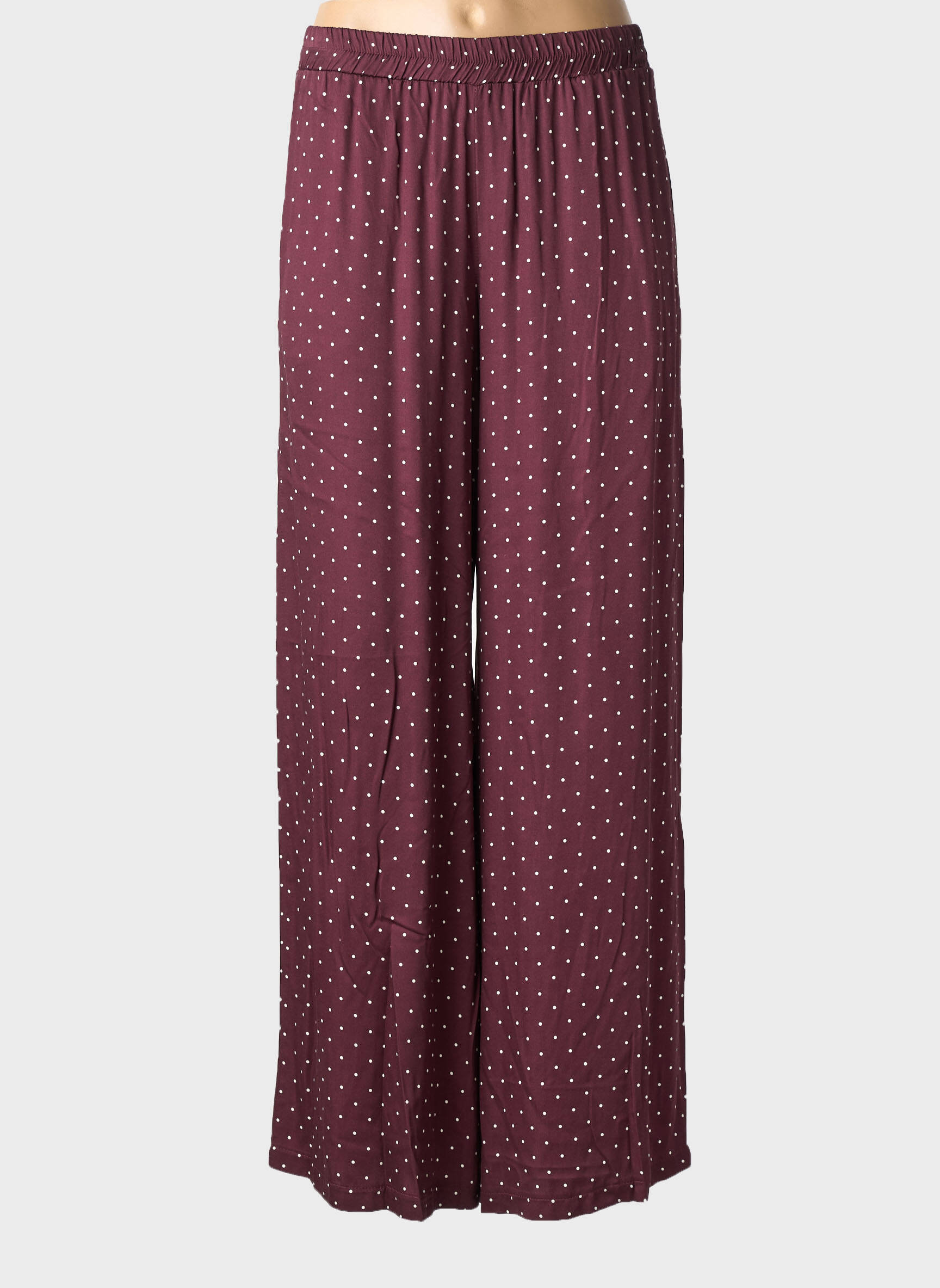 Pantalon larg croială fluidă mărime normală violet ANGELA DAVIS femeie