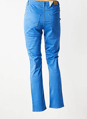 Pantalon slim țesătură poplin mărime normală albastru KANOPE femeie