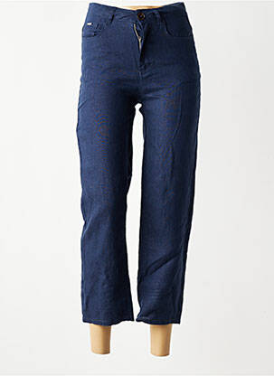 Pantalon 7/8 talie înaltă talie înaltă albastru VAN-DOS femeie