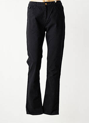 Pantalon slim țesătură poplin mărime normală negru KANOPE femeie