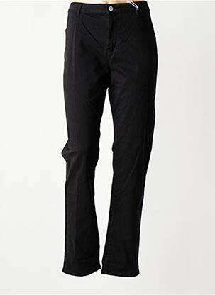 Pantalon drept țesătură poplin mărime normală negru KANOPE femeie