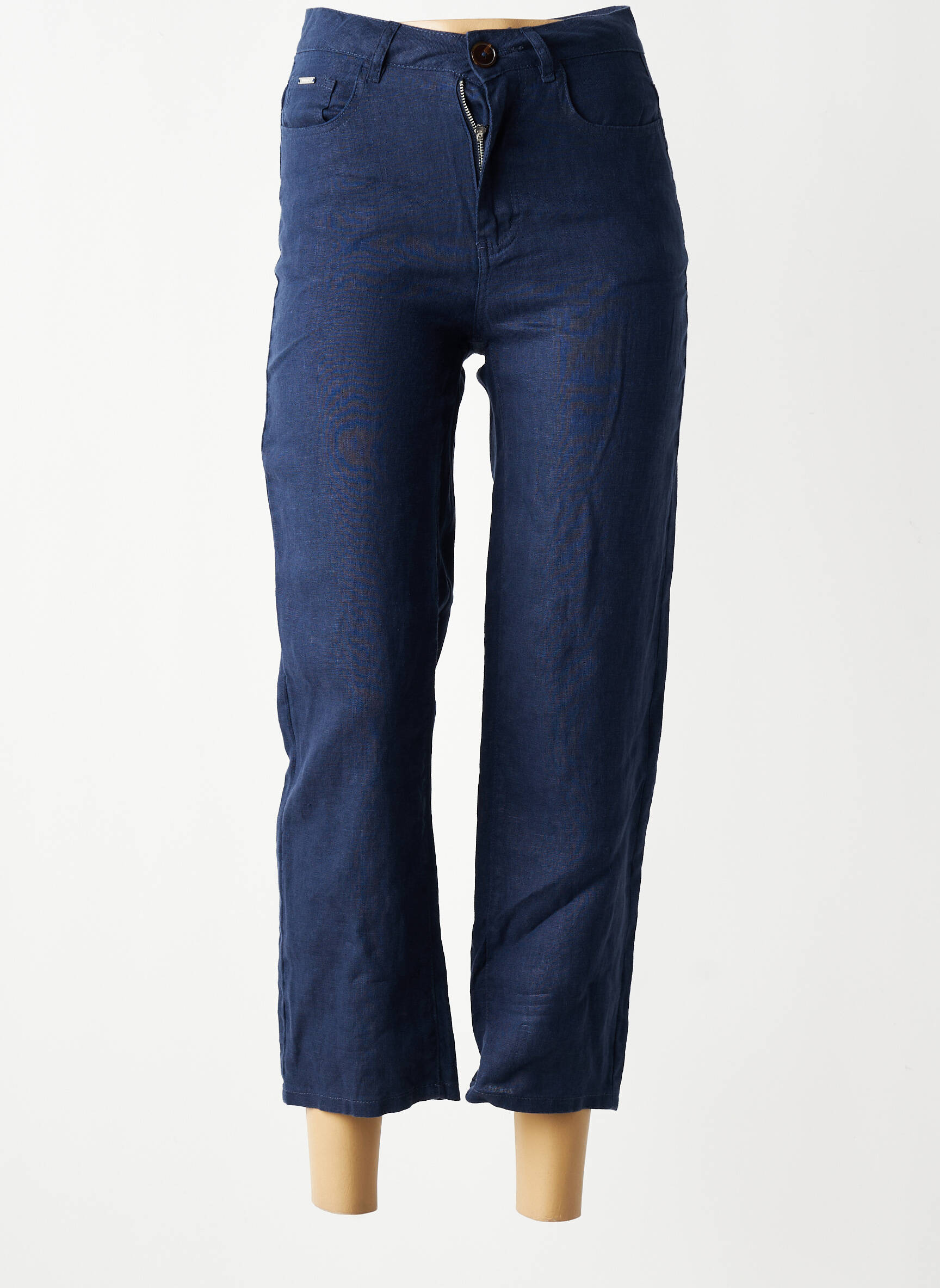 Pantalon 7/8 talie înaltă talie înaltă albastru VAN-DOS femeie