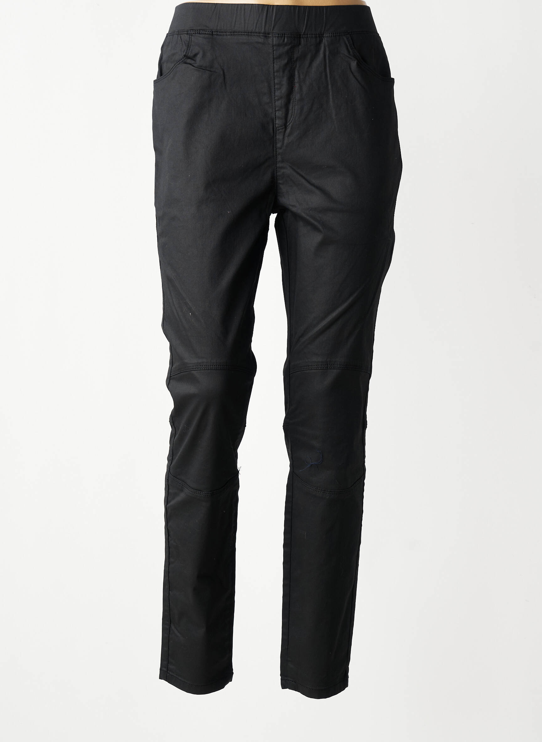 Pantalon slim talie elastică mărime normală negru STREET ONE femeie