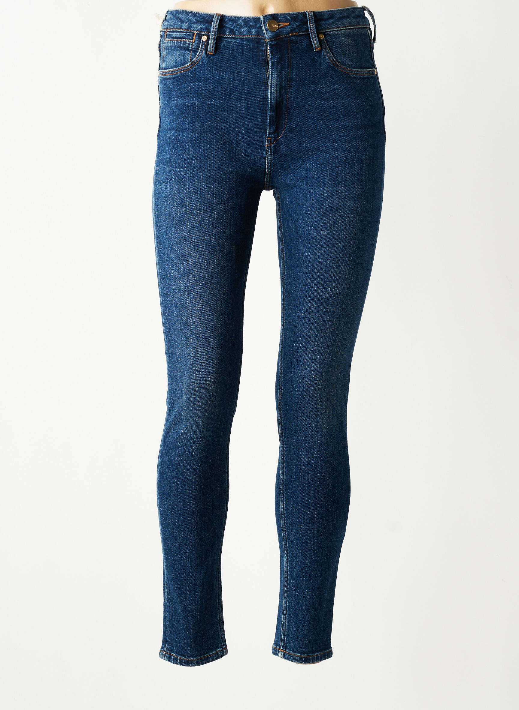 Blugi skinny talie înaltă talie înaltă albastru REIKO femeie