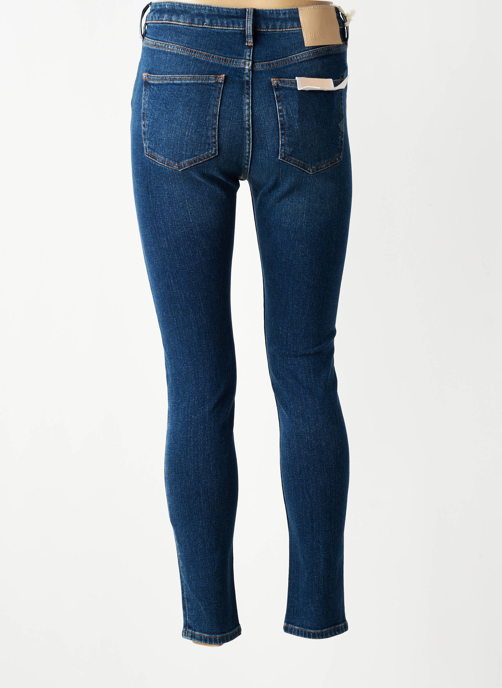 Blugi skinny talie înaltă talie înaltă albastru REIKO femeie