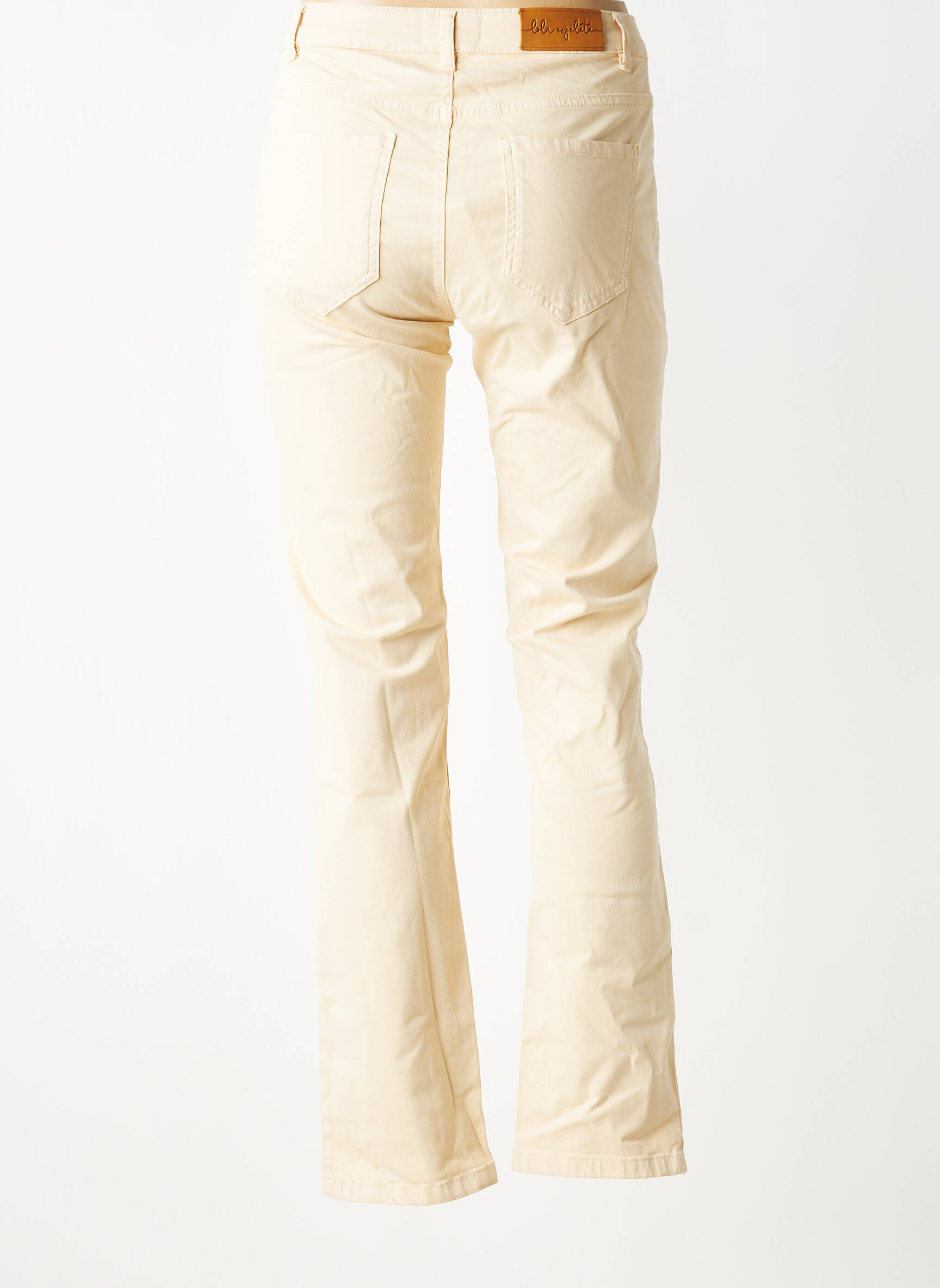 Pantalon slim talie înaltă talie înaltă bej LOLA ESPELETA femeie