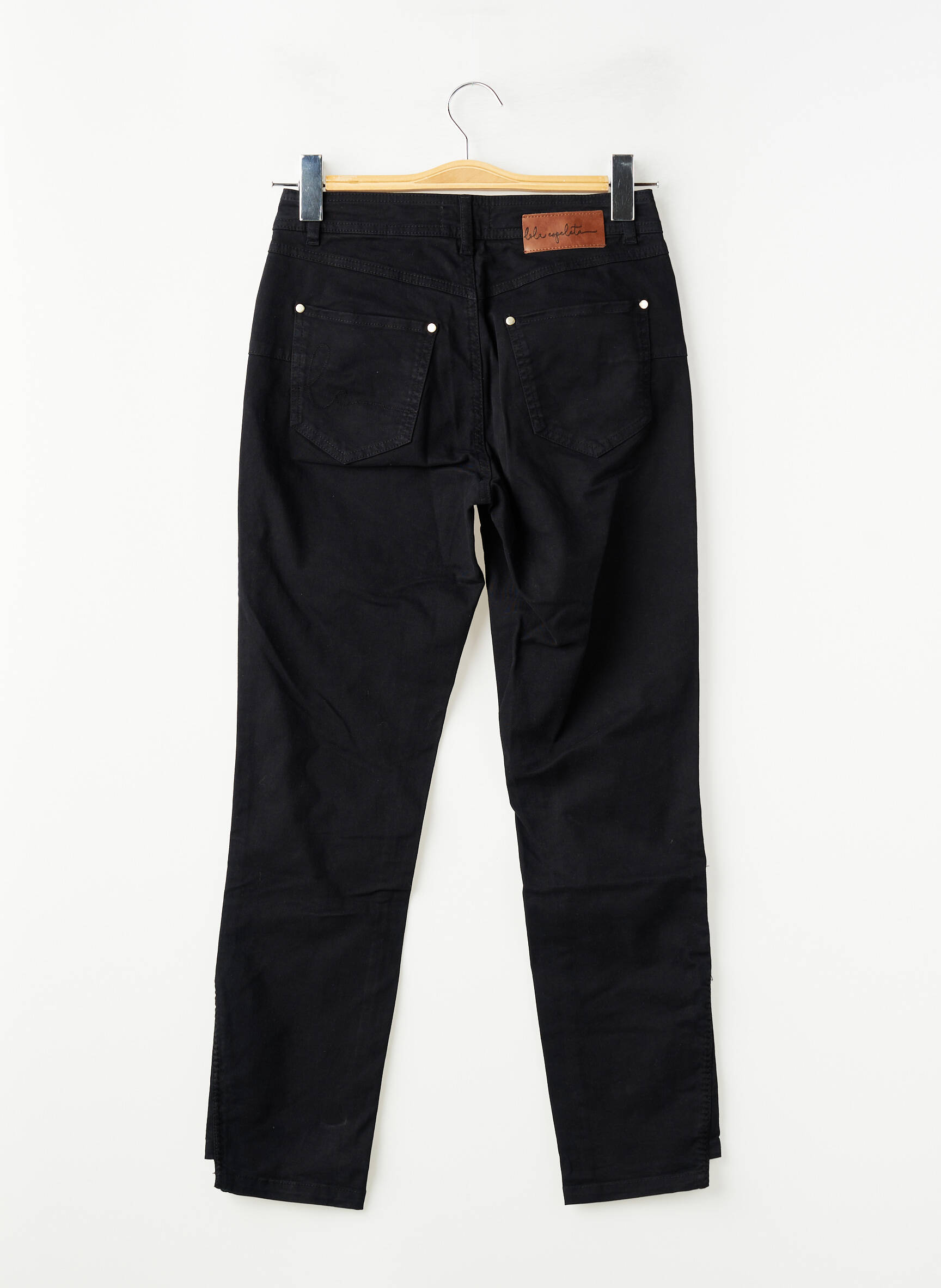 Pantalon slim talie înaltă talie înaltă negru LOLA ESPELETA femeie
