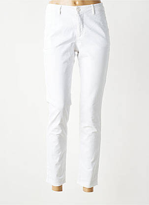Pantalon chino elasticitate mărime normală alb HAPPY femeie