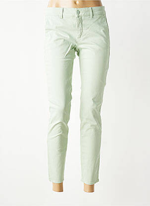 Pantalon chino elasticitate mărime normală verde HAPPY femeie