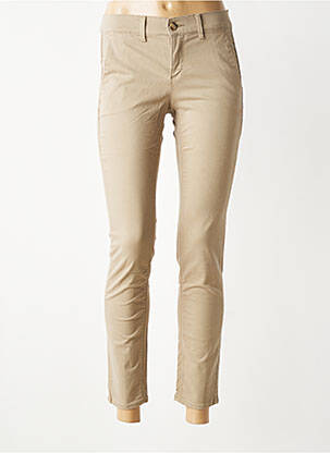 Pantalon chino elasticitate mărime normală bej HAPPY femeie