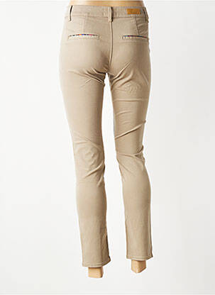 Pantalon chino elasticitate mărime normală bej HAPPY femeie
