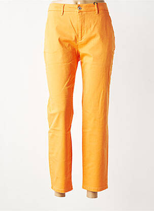Pantalon chino elasticitate mărime normală portocalie FREEMAN T.PORTER femeie