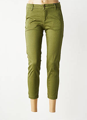 Pantalon chino elasticitate mărime normală verde FREEMAN T.PORTER femeie