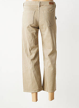 Pantalon 7/8 elasticitate mărime normală bej HAPPY femeie