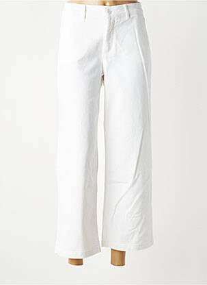 Pantalon 7/8 elasticitate mărime normală alb HAPPY femeie