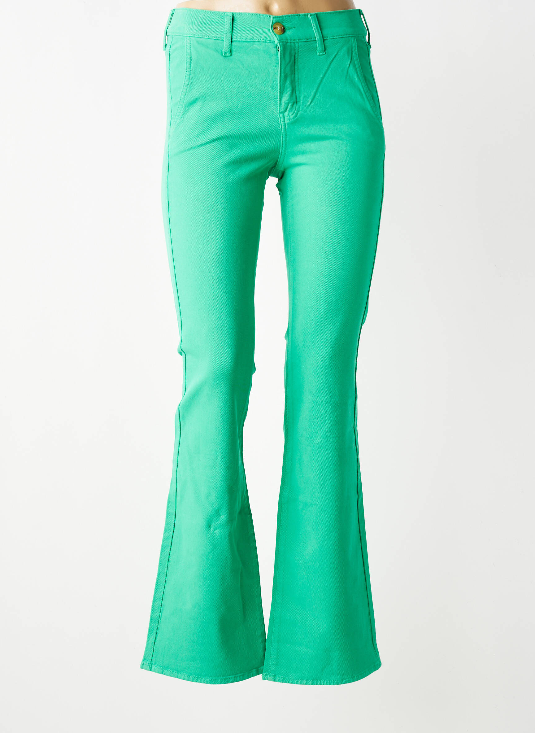Blugi bootcut mărime normală mărime normală verde HAPPY femeie