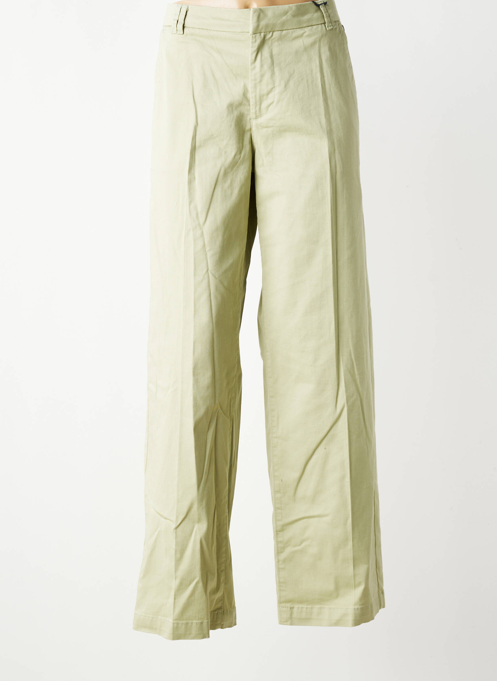 Pantalon chino elasticitate mărime normală verde FREEMAN T.PORTER femeie