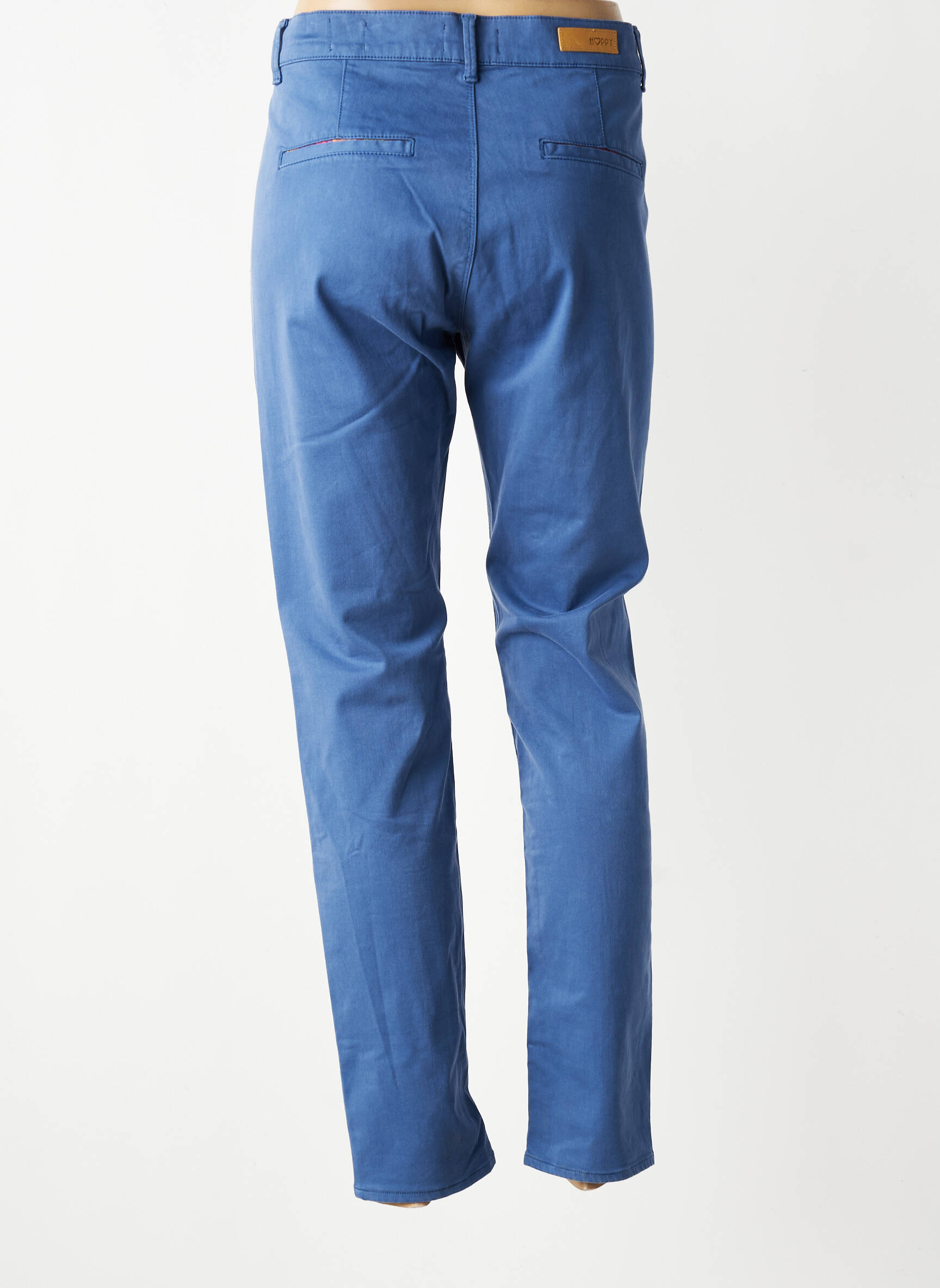 Pantalon chino elasticitate mărime normală albastru HAPPY femeie