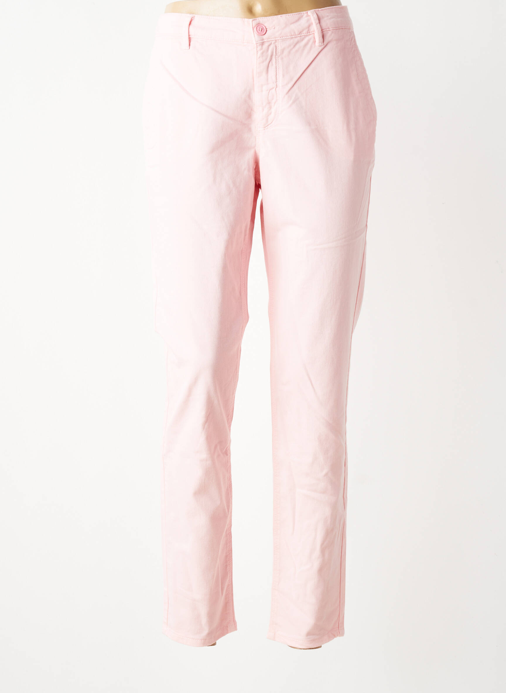Pantalon chino elasticitate mărime normală roz HAPPY femeie