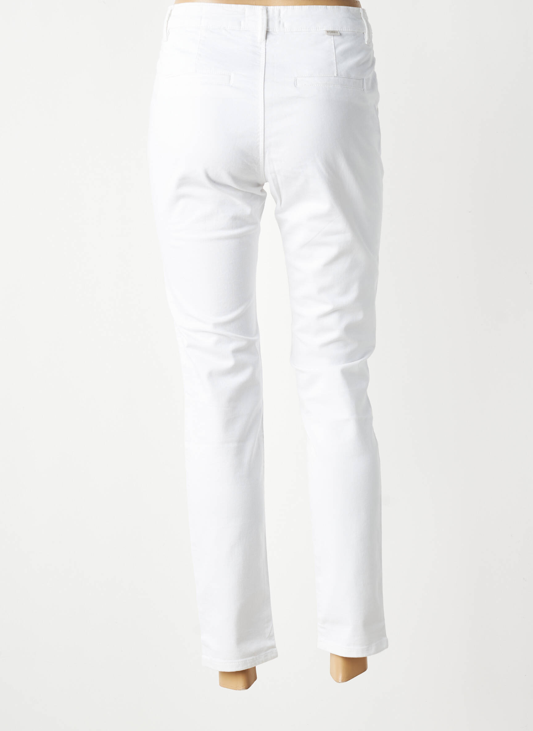 Pantalon chino elasticitate mărime normală alb HAPPY femeie