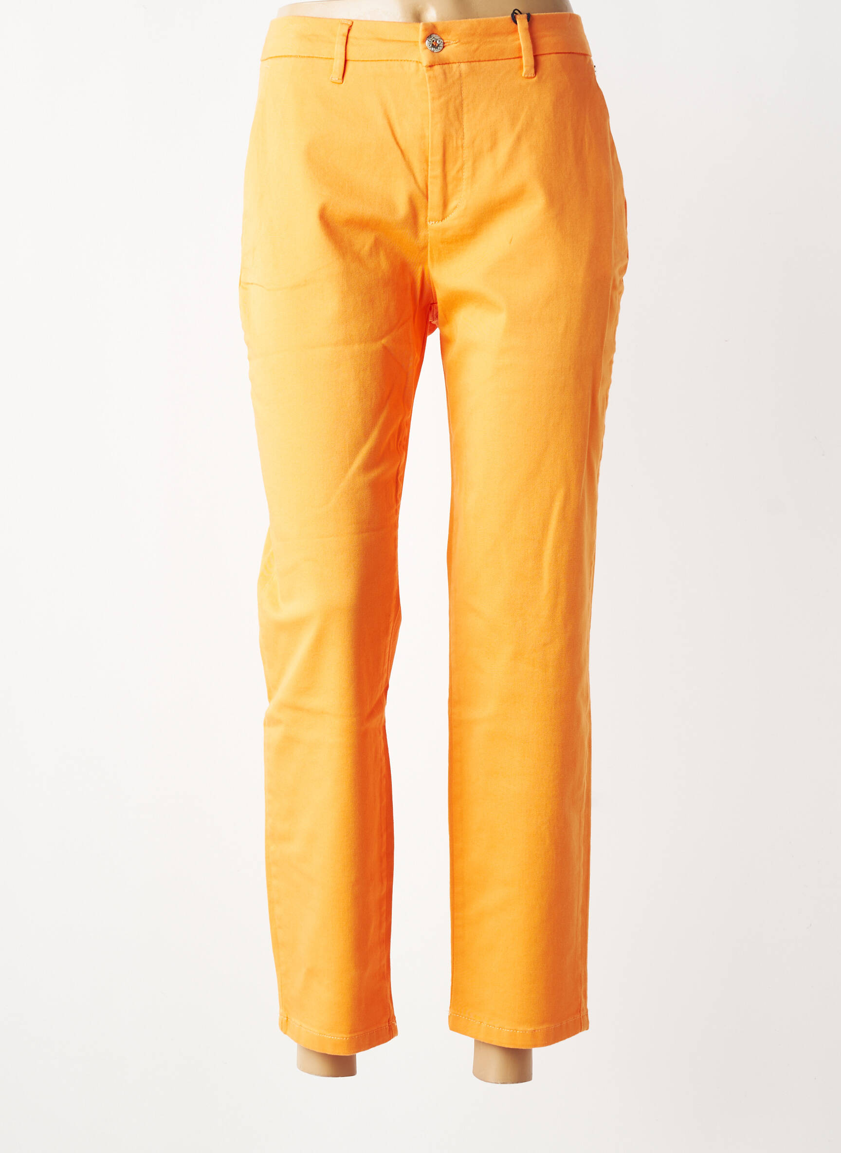 Pantalon chino elasticitate mărime normală portocalie FREEMAN T.PORTER femeie