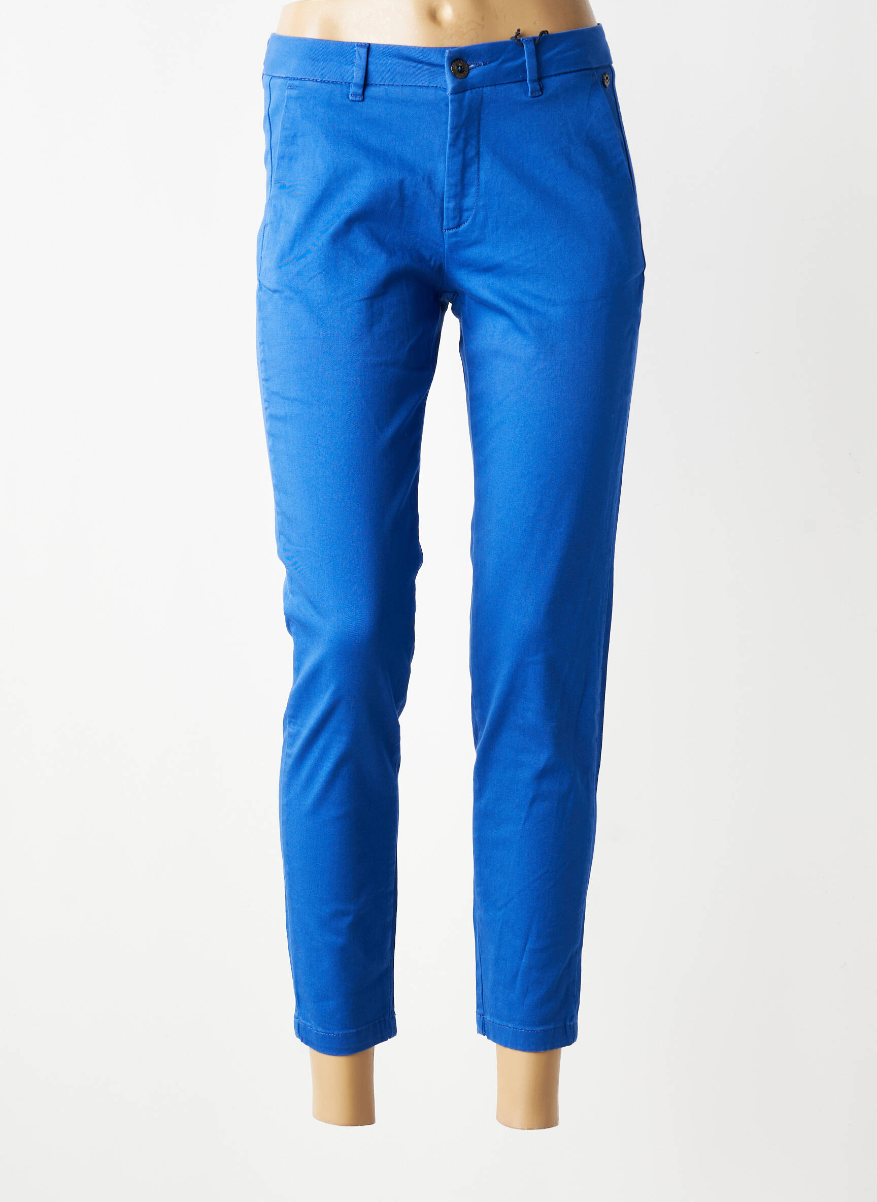 Pantalon chino elasticitate mărime normală albastru FREEMAN T.PORTER femeie